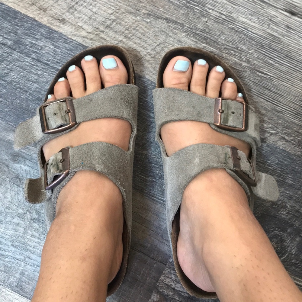 Grey Suede Birkenstock’s size 6